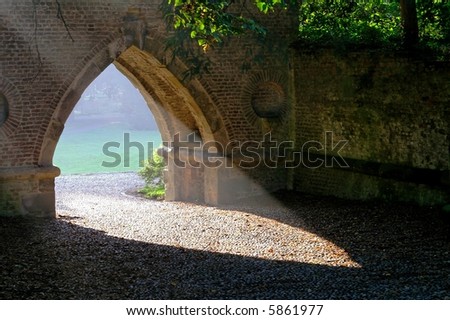 Light through gothic arch