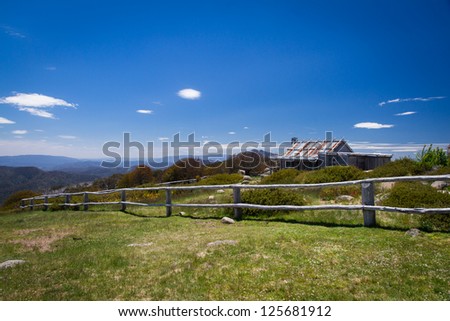 The iconic Craig\'s Hut (as seen in the Man from Snowy River movie) in the Victorian alps, Australia