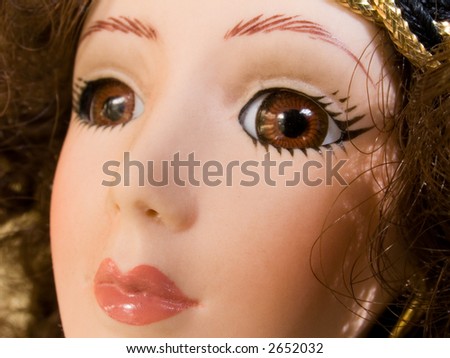 Beautiful Antique Porcelain Gypsy Doll Face