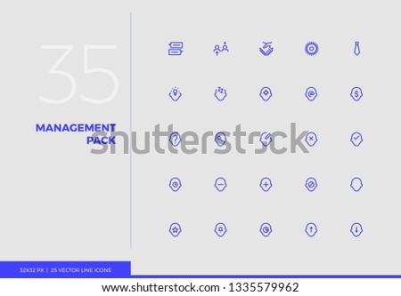 Simple line icons pack of human resource, company management. Vector pictogram set for mobile phone user interface design, UX infographics, web apps, business presentation. Sign and symbol collection.