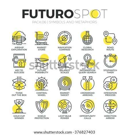 Stroke line icons set of doing business metaphors and market elements. Modern flat linear pictogram concept. Premium quality outline symbol collection. Simple vector material design of web graphics.