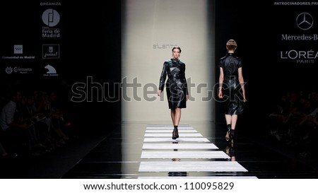 MADRID - FEBRUARY 02: Models walking on the Ailanto catwalk during the Mercedes-Benz Fashion Week Madrid runway on February 02, 2012 in Madrid, Spain.