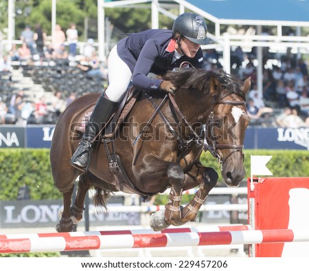 BARCELONA - OCTOBER 09: Jamie Kermond rider in action during the CSIO Coca-Cola Trophy in Real Club Polo Barcelona, on October 09, 2014, Barcelona, Spain.