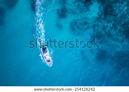 Similar – Image, Stock Photo Amazing view of azure water of sea on shore