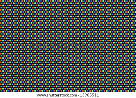 Pixels of cathode ray tube. White area (RGB - 255.255.255). Real macro photo (aboute 4 mm height). Seamless picture.