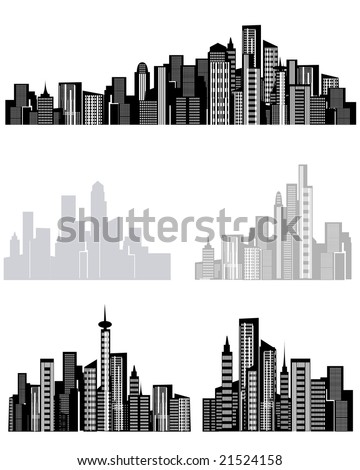 Vector Illustration Of City Background Designs - 21524158 : Shutterstock