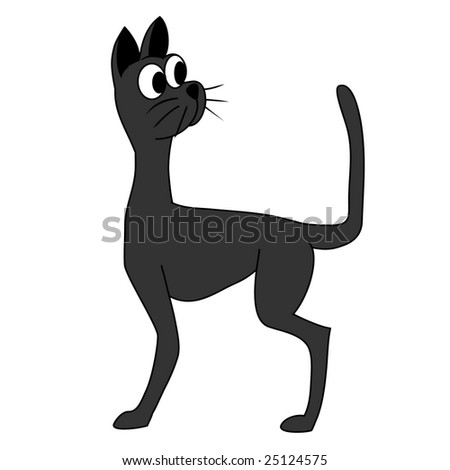 Vector Illustration Of A Thin Cat - 25124575 : Shutterstock