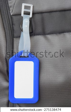 Blue bag/luggage tag