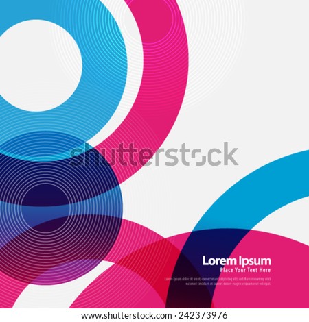 Geometric Colorful Circles Background