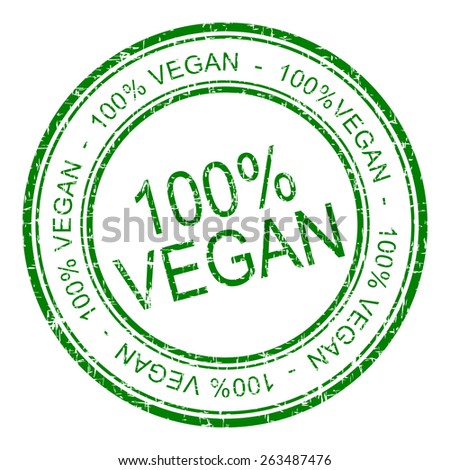 100% vegan rubber stamp