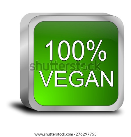 100% vegan Button