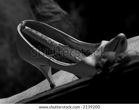 Vintage High Heel shoe Rotting In The desert