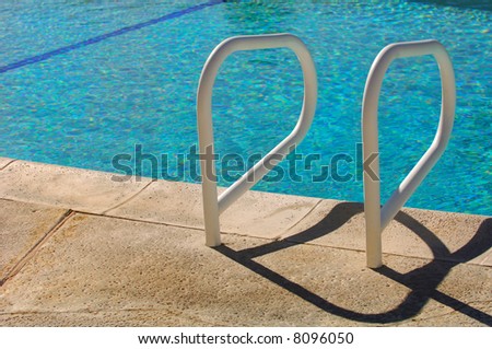 Background Image of a Common Pool Ladder by The pool