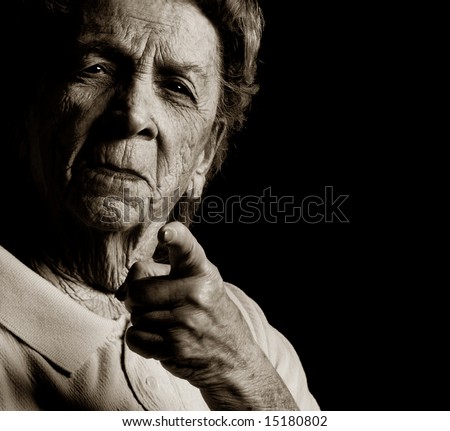 Interesting Image of a Very Angry Grandmother