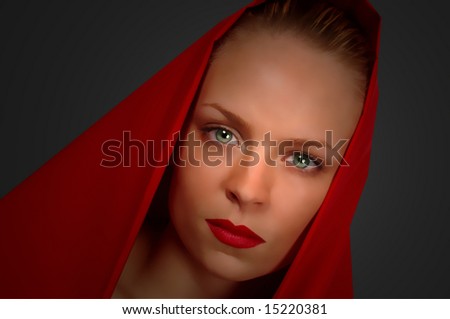 Beautiful Image of a woman With Red Cape