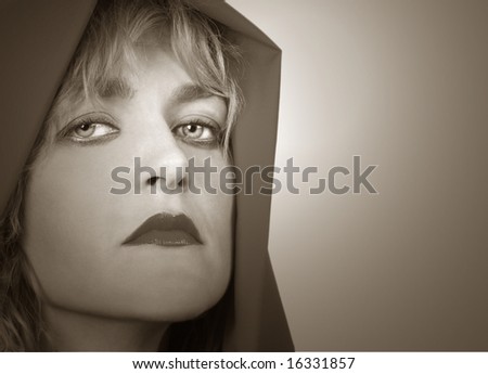 Beautiful Image of a Woman in Cape