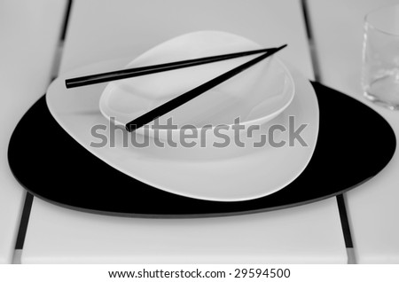 Very Clean Image Of a Restaurant asian Place setting