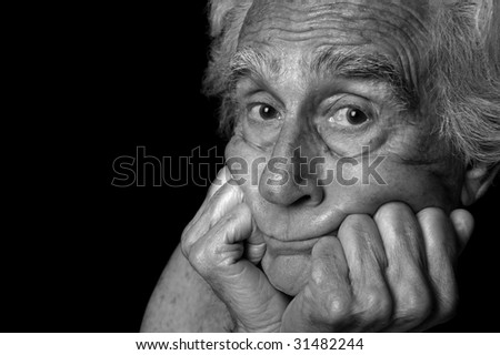 Nice Portrait of an Elderly Man On Black