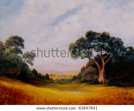 Very Nice Original Landscape oil painting On canvas