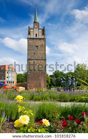Kroepeliner Tor - medieval city gate. Rostock, Mecklenburg-Western Pomerania, Germany