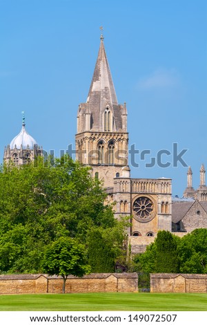 Cathedral at Christ Church and Tom Tower. Oxford, England