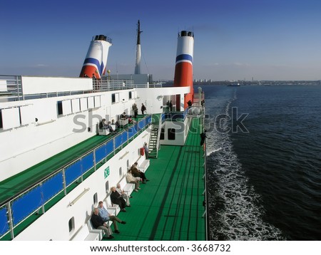 Open deck of a cruise ship