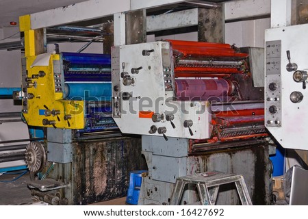 Printed machine in a printing house