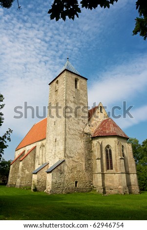 Saint Martin\'s Church is the oldest church in Estonia. Valjala, Saaremaa island