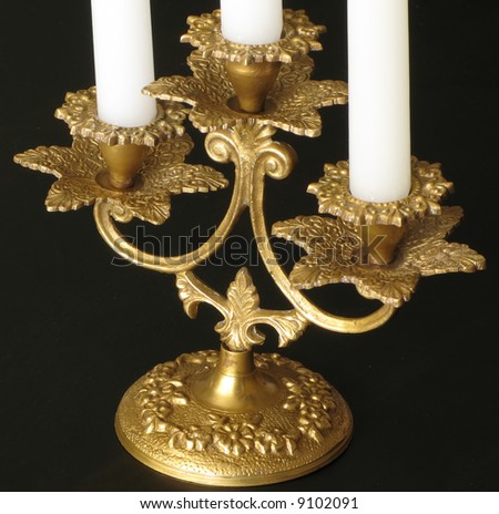 candlestick with three candles fragment