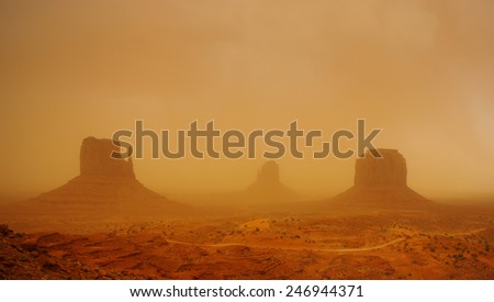Monument valley, Sand Storm, USA
