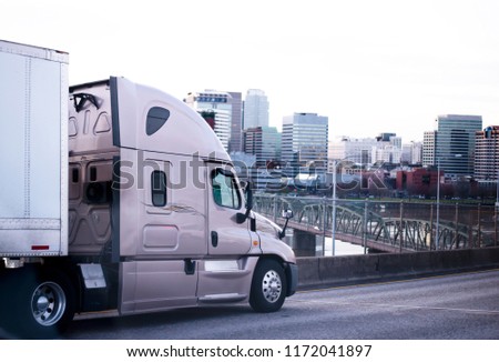 Similar – Image, Stock Photo Truck is going, passing over building site