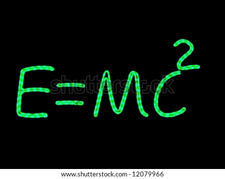 Science neon quoting Einstein equation