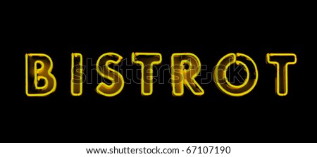 Bistrot yellow  neon sign