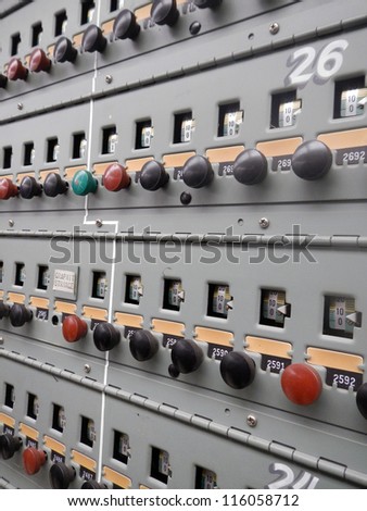Rows of gauges and controls in the \