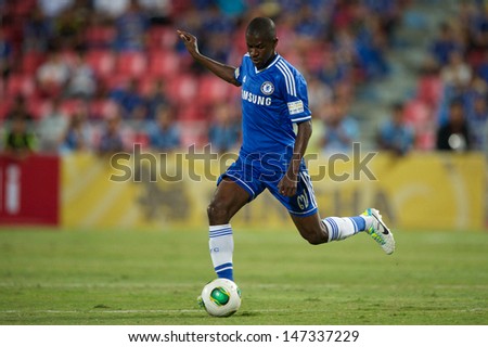 BANGKOK,THAILAND-JULY17:  Ramires of Chelsea in action during the international friendly match Chelsea FC and Singha Thailand All-Star XI at the Rajamangala Stadium on July17, 2013 in Thailand.