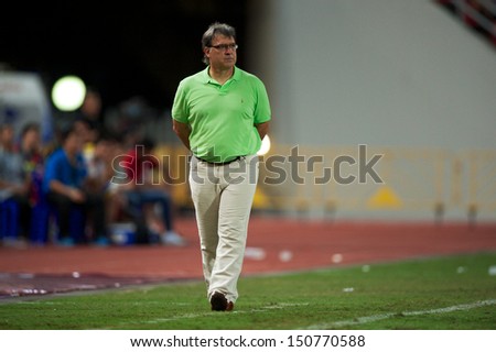 BANGKOK,THAILAND-AU GUST07:Manager Gerardo Martino of FC Barcelona look on during the international friendly match Thailand XI and FC Barcelona at Rajamangala Stadium on August 7,2013 in,Thailand.