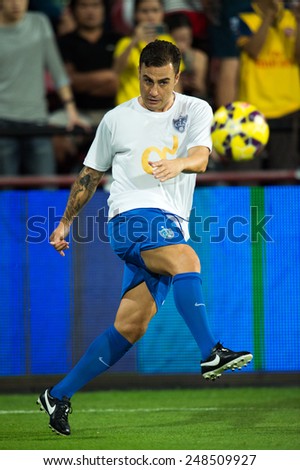 BANGKOK, THAILAND - DECEMBER 05: Fabio Cannavaro of Team Cannavaro in action during the Global Legends Series match, at the SCG Stadium on December 5, 2014 in Bangkok, Thailand.