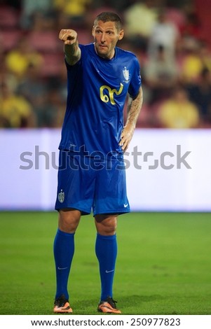 BANGKOK, THAILAND - DECEMBER 05:Marco Materazzi of Team Cannavaro in action during the Global Legends Series match, at the SCG Stadium on December 5, 2014 in Bangkok, Thailand.