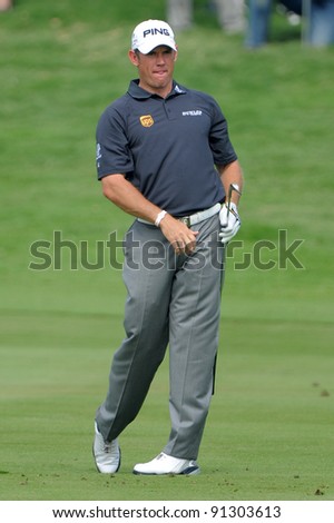 CHONBURI, THAILAND - DECEMBER 15: Lee Westwood of England plays a shot during day one of the Thailand Golf Championship at Amata Spring Country Club on December 15, 2011 in Chonburi, Thailand.