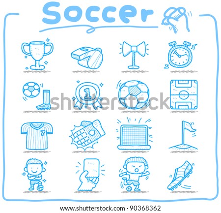 Pure series | Hand drawn soccer,sport icon set