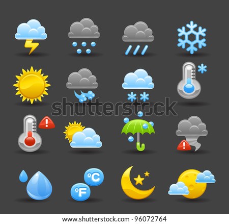 Dark series | weather icon set