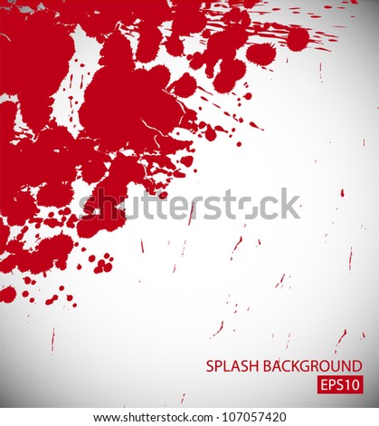 Red Splash Background Stock Vector 107057420 : Shutterstock