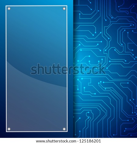 Blue technology background. Raster version of the loaded vector