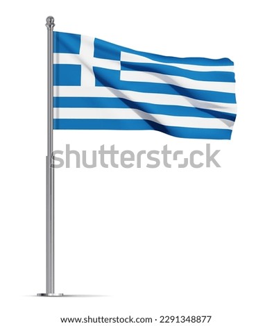 Greece flag isolated on white background. EPS10 vector