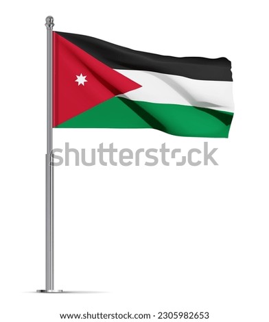 Flag of Jordan isolated on white background. EPS10 vector