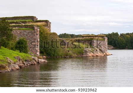 Fortress of Suomenlinna in Helsinki, a historical place, large defensive works