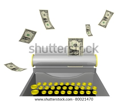 typewriter print money