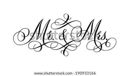Hand-written with pointed pen and ink and then autotraced traditional wedding words 