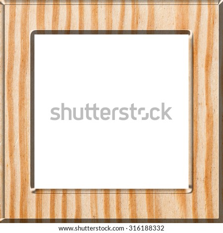 Wooden picture frame ,isolated on white background, with clipping path