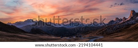 Similar – Image, Stock Photo Peaceful landscape of rocky cove in sunset